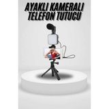Buğz Akıllı Telefon Vlog Kiti Tripod Mini Mikrofonlu Telefon Tutucu
