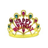 Buğz Altın Renk Happy Birthday Doğum Günü Tacı