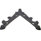 Buğz Antika Tarz Dekoratif Pirinç Lale Köşe Gönye - Üst, 133X133 Mm, Oksit