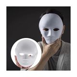 Buğz Beyaz Renk Boyanabilir Anonim Tam Yüz Cosplay Maske 24X18 cm