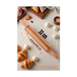 Buğz Bx Ahşap Merdane Hamur Açma Merdanesi - 33 cm Küçük Mutfak Merdanesi
