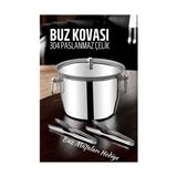 Buğz Bx Buz Kovası 304 Paslanmaz Çelik ve Buz Maşası Seti Buz Termosu