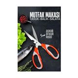 Buğz Bx Mutfak Makası - Tavuk Kesme Makası Balık Temizleme Makası Salata Hazırlama Makası