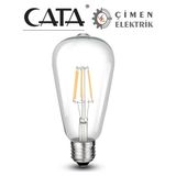 Buğz Cata Ct 4353 8W Rustik LED Ampul 6400K Beyaz Işık E27 Duy