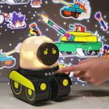 Buğz Çocuklar Için Eğitici ve Eğlenceli Robot Temalı Projektör Gece Lambası