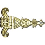 Buğz Dekoratif, Sac Tek Kuyruklu Menteşe - 69X102 Mm, Büyük, Sarı, 1 Adet - 69 x 102 mm