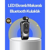 BUĞZ Dijital Ekranlı Bluetooth Kulaklık – Titreşimli Bildirim, 25 Saat Kullanım