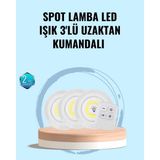 Buğz Ev Ofis Kamp Için Uygun Uzaktan Kumandalı Yapışkanlı Kablosuz LED Spot Lambalar