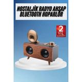 Buğz Gramafon Radyo Bluetooth Hoparlör Nostaljik Radyo Fm Radyo