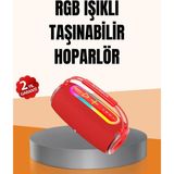 Buğz Ipx6 Su Geçirmez Rgb LED Işıklı Taşınabilir Bluetooth Hoparlör 2400 Mah