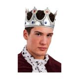 Buğz Kral Tacı Gümüş Renk Kumaş Malzeme Yetişkin Boy