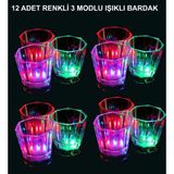Buğz LED Işıklı Eğlence Bardak Seti 12 Adet