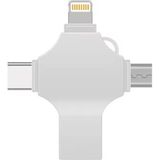 Buğz Otg 4in1 Cep Telefonu Çok Fonksiyonlu USB Flash Bellek 128 GB Type-C, Micro Sd ve Kart Okuyucu