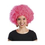Buğz Pembe Renk Kıvırcık Afro Bonus Parti Peruğu