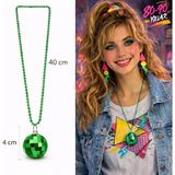Buğz Retro Disko Topu Şekilli 8039LER 9039LAR Yeşil Renk Plastik Kolye