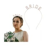 Buğz Rose Gold Bekarlığa Veda Kristal Taş Bride Tacı