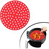 Buğz ® Siyah Isıya Dayanıklı Yıkanılabilir Silikon Fırın ve Airfryer Yuvarlak Model Pişirme Matı 20
