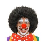 Buğz Siyah Kıvırcık Afro Peruk ve Kırmızı Sünger Burun Seti