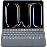 Buğz T5510D Ipad Pro 13 (2024) Kılıf Palermo Ledli Klavyeli Standlı Tablet Kılıfı - Siyah