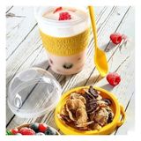 Buğz® Taken Go Kapaklı Kaşıklı Pratik Taşınabilir Meyveli Yoğurt Kabı