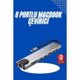 Buğz USB Type-C Hub Dönüştürücü Çevirici Çoklayıcı Macbook Çevirici 8 Portlu