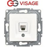 Buğz Visage Beyaz Telefon Prizi (Cat3) Çerçevesiz - Priz ve Anahtar Için Uyumlu Çerçeve