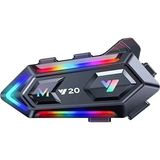 Buğz Y20 Motor Kurye Kask Kulaklık Rgb Modlu Bluetooth Motosiklet Kulaklık 5.3 Bluetooth Interkom