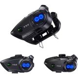 Buğz Y5X Rgb Işıklı Intercom 5 Kişi Bağlantılı 1000MAH Motosiklet Bluetooth Kulaklık Seti