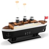 Buhar Makinesi Aromaterapi Difüzörü Titanic Gemi Tasarımlı Hava Nemlendirici, Buharlı Nemlendirici, Renkli Işık Modlu Uzaktan Kumandalı Oda Nemlendirme Cihazı, Sessiz Çalışma Özellikli