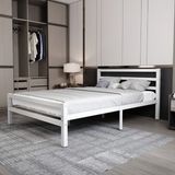 Buhara Çift Kişilik Metal Ferforje Karyola - Beyaz - 140 x 190 cm