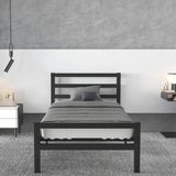 Buhara Tek Kişilik Metal Ferforje Karyola - Siyah - 90 x 190 cm