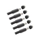 Buharaelektronik Dc Şase 2.1Mm Somunlu Ø12Mm Dişi Ve Erkek Jak Fiş 5Li Takım Set