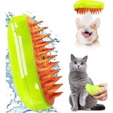 Buharlı Pet Tarağı Buharlı Kedi Köpek Tarağı Evcil Hayvan Bakım Fırçası Kedi Köpek Tüy Toplayıcı Si - Ahşap - Sarı