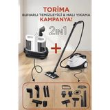 Buharlı Temizleyici Halı Ve Koltuk Yıkama Cam Zemin Mutfak Temizleme Buhar Makinesi V22b+Cb08c