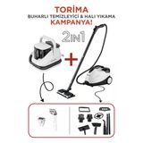 Buharlı Temizleyici Halı Ve Koltuk Yıkama Cam Zemin Mutfak Temizlme Buhar Makinesi Jjb747+Cb08c
