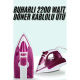 Buharlı Ütü 2200 Watt Seramik Tabanlı Taşınabilir Kablolu Ütü Mir02457887