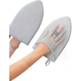Buharlı Ütü Eldiveni Mini Ütü Pedi Sıcaklık Buhar Geçirmez Ütü Masası Eldiveni Taşınır Bez 15X25 Cm (Gri)