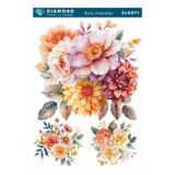 Buhobi Diamond Sulu Transfer Kağıdı SL0071 25x35cm - Çiçek