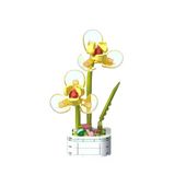 Building Block Flower 134 Parça Sarı Orkide