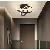 Buiva Bumerang Modern Plafonyer Tavan LED Avize Mat Siyah Ledli Avize - Kahverengi