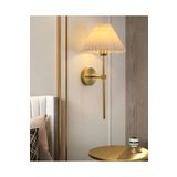 Buiva Kablosuz Pilli Aplik Tak Çalıştır Krem Abajur Umbrella Aplik Eskitme Gold Sarı