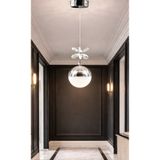 Buiva Luxury Tekli Sarkıt Avize Power Led Gün Işığı Parlak Krom Kaplama Kelebek Detaylı