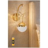 Buiva Modern Alfred Kablosuz Pilli Aplik Ledli Aç Kapa Butonlu Gold Sarı