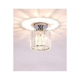 Buiva Modern Crystal Lüks Kristal Taşlı Plafonyer Tavan Avize Gümüş Krom