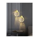 Buiva Modern Elegance Luxury Sarkıt Kristal Camlı Led Avize Gold Sarı 2 Adet Set Fiyat