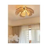 Buiva Modern İskandinav Tasarım Bohem Rose Çiçek Tavan Avize Hazeran Hasır Rattan Salon Avizesi