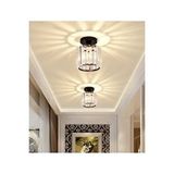 Buiva Modern Luxury Plafonyer Tavan Kristal Taşlı Avize Hol Antre Avize Siyah