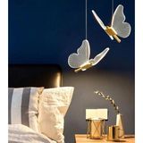 Buiva Modern Luxury Tasarım Butterfly Kelebek Sarkıt Avize Ikili Gold Sarı Gün Işığı - Altın - Sarı