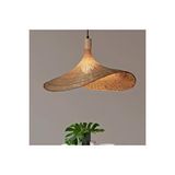 Buiva Modern Nordic Tasarım Bamboo Avize Hasır Avize 1.sınıf Kalite Naturel Ferahlık Katar Kahve