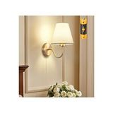 Buiva Modern Tasarım Pilli Aplik Gold Sarı Ledli Tak Çalıştır Krem Şapkalı Led Aplik Harika Görsel